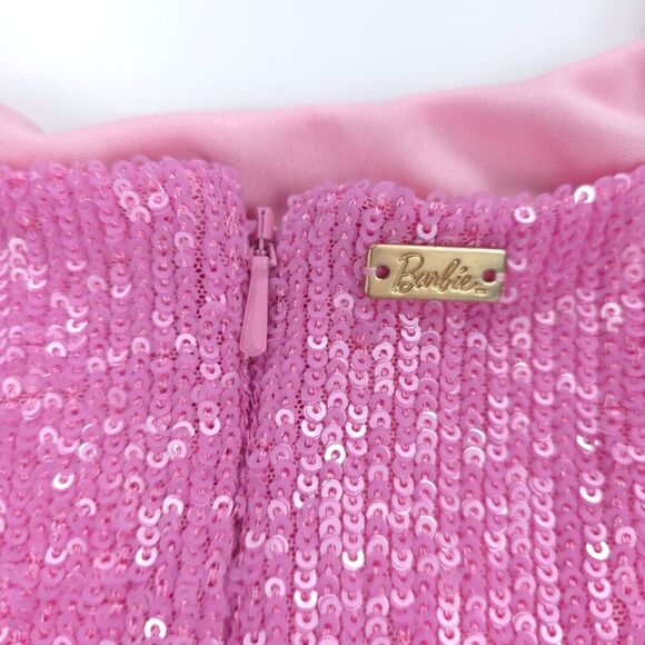 NEW Show Me Your Mumu Barbie Lets Go Mini Dress Pink Sequin 90s Y2k Coquette - Picture 7 of 8
